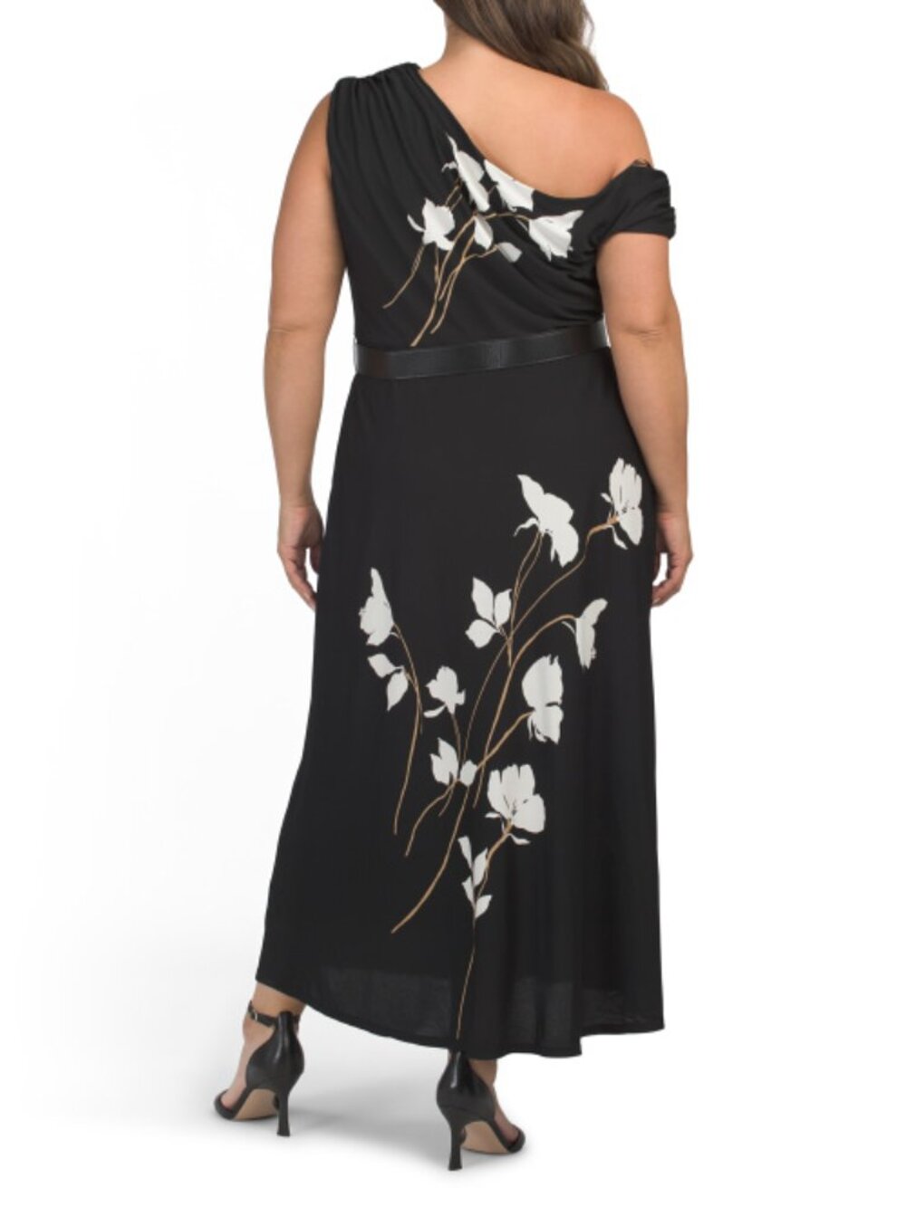 TAYLOR Plus Jersey One Shoulder Midi Dress - Picture 2 of 2